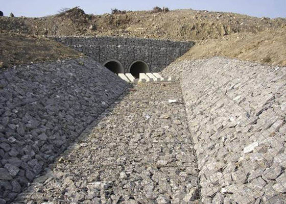 Revetments / সমুদ্রের প্রাচীর / চ্যানেল আস্তরণের জন্য Galvanized Gabion ম্যাট্রেস