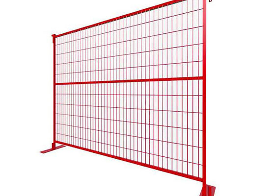 কানাডা অস্থায়ী বেড়া 6x8ft নিম্ন কার্বন ইস্পাত নির্মাণ বাধা