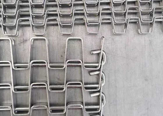 Stainless Steel 304 Aquatic Weed Harvester Conveyor Belt Open Mesh Drainage Chain Driven Custom Width