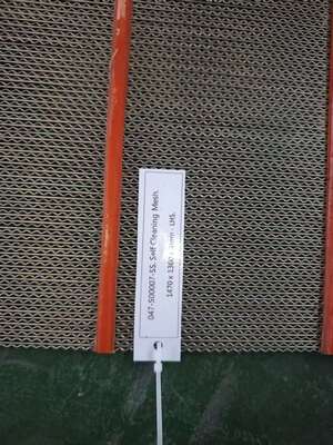 SS 304 Straight Wire Self Cleaning Screen Mesh 1470x1360mm 1.2mm LHS Hook With Polyurethane Strips