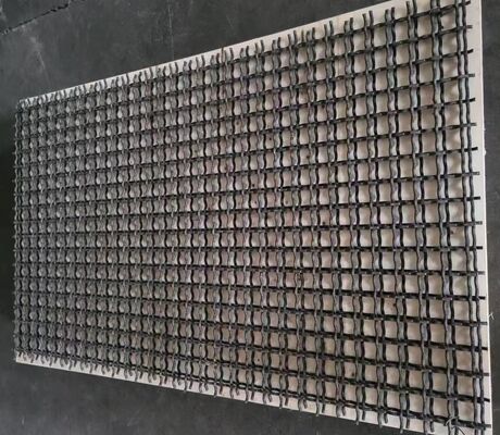 Self Cleaning Woven Vibrating Screen Mesh 870x1500mm No Edge Hook 7mm Wire Mining Panel