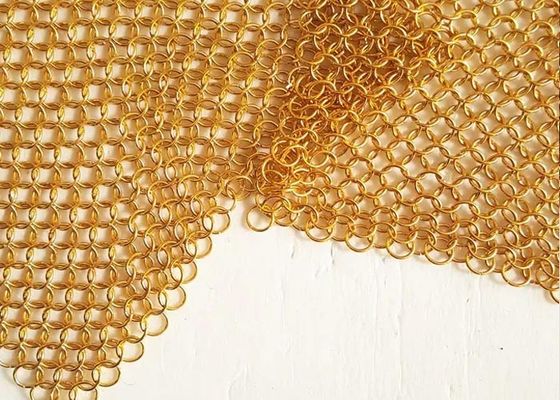 চেইন বিনুনি রিং, চেইনমেল পর্দা, বাহ্যিক এবং অভ্যন্তরীণ সজ্জা নির্মাণের জন্য রিং মেটাল কার্টেন