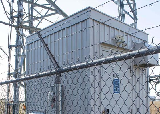 বৈদ্যুতিক নিরাপত্তা 1.8 এম চেইন লিঙ্ক বেড়া ভিনাইল লেপ